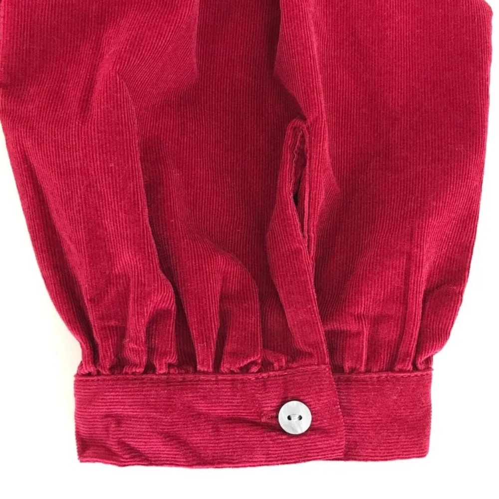 Universal Thread Women’s Burgundy Red Corduroy Blouse size Small EUC long sleeve - Picture 3 of 14